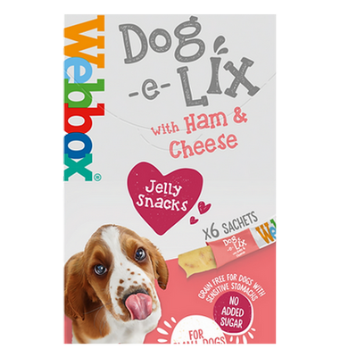 Webbox Dog-e-Lix Jelly – Friandise chien jambon et fromage 90 g – La Passion Canine Maroc