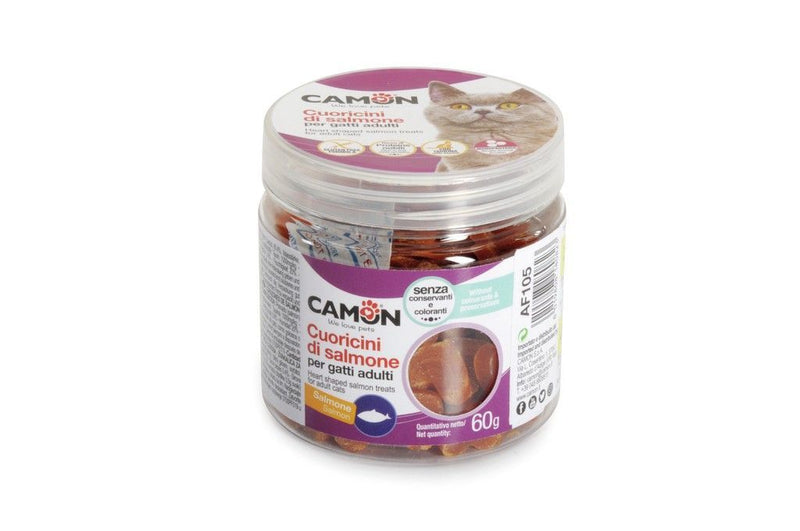 Camon – Petits cœurs au saumon pour chat 60 g