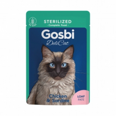 Gosbi DelicCat – Pâté pour chat poulet et sardine 70 g – La Passion Canine Maroc