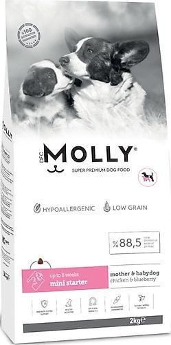 Molly Mini Starter Mother & Babydog – Croquettes chiot poulet 2 kg – La Passion Canine Maroc