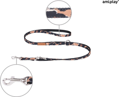 Laisse pour chien motif léopard taille M 140 x 1,5 cm – La Passion Canine Maroc