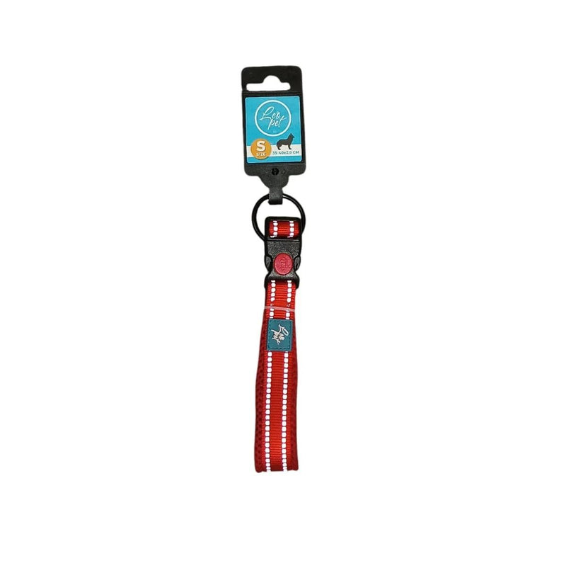 Leopet collier en nylon et maille rouge S 35-40x2,0 cm.