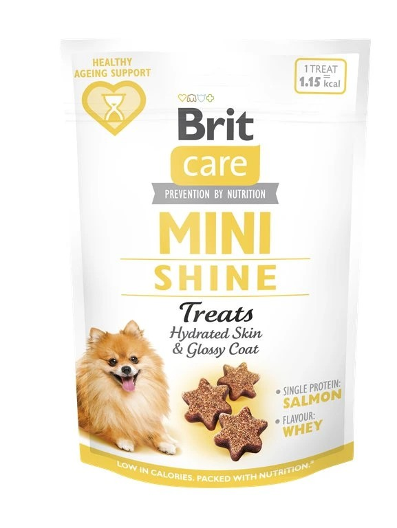 Brit Care Dog Mini Snack Shine – Friandises pelage petit chien 50 g