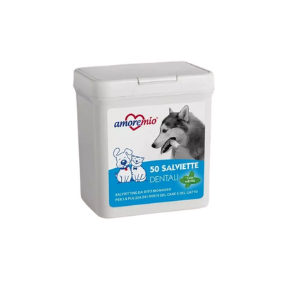 Amoremio – Lingettes dentaires chien et chat x50 – La Passion Canine Maroc