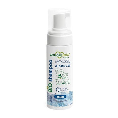 Amoremio – Shampoing mousse bio chien et chat parfum talc 200 ml – La Passion Canine Maroc