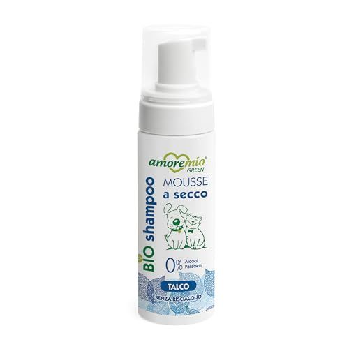 Amoremio – Shampoing mousse bio chien et chat parfum talc 200 ml