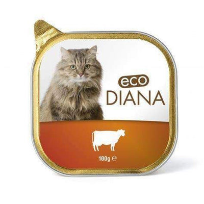 Eco Diana – Pâtée chat au bœuf en terrine 100 g – La Passion Canine Maroc