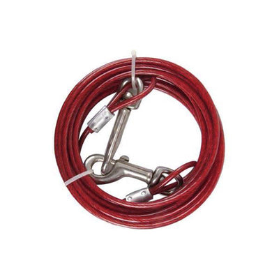 Cable De Niche de chien Plastifier Rouge 3m 4mm