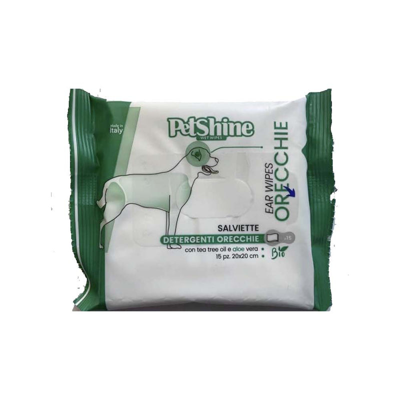Petshine Lingette Pour Les Oreilles de Votre Chien 15pc