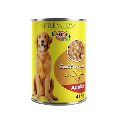 Pâtée chien adulte – Morceaux en sauce au poulet 400 g – La Passion Canine Maroc