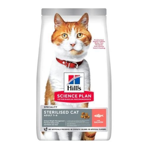Hill's Science Plan Sterilised – Croquettes chat stérilisé saumon 1,5 kg