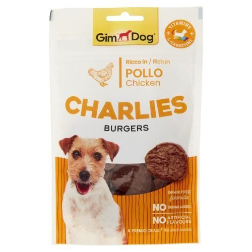 GimDog Charlies Burgers – Friandises chien au poulet 70 g