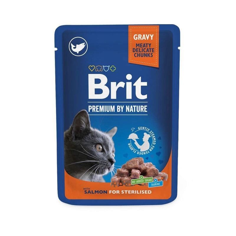 Brit Premium Sterilised – Pâtée chat stérilisé au saumon 100 g