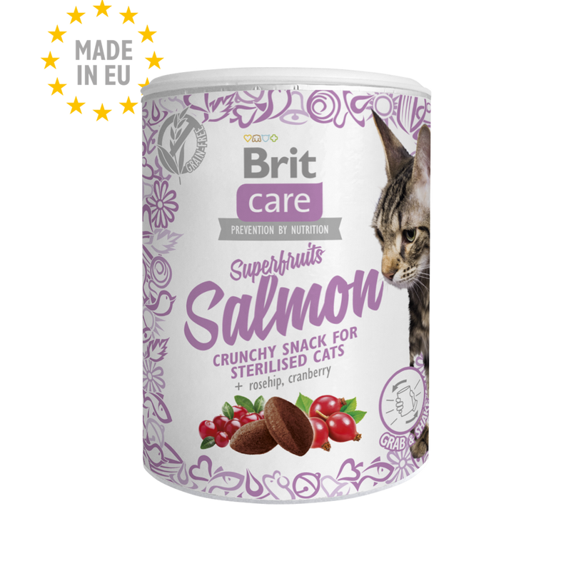 Brit Care Cat Snack Superfruits Salmon 100G