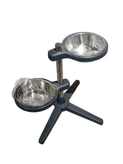Double gamelle inox sur pied réglable pour chien – La Passion Canine Maroc