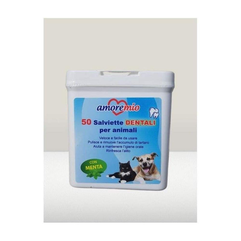 Amoremio – Lingettes dentaires chien et chat x50