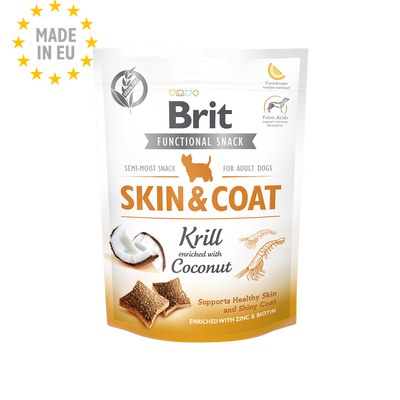 Brit Care Dog Functional Snack Skin&Coat Krill 150G