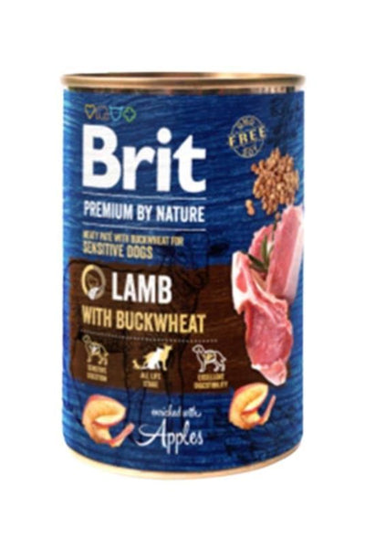 Brit Premium by Nature – Pâté chien à l'agneau 400 g – La Passion Canine Maroc