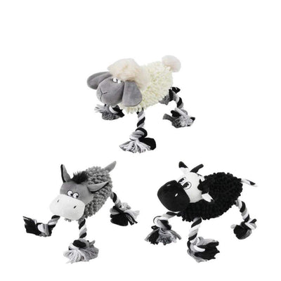 Pawise – Peluche animaux de la ferme pour chien 30x23x22 cm – La Passion Canine Maroc
