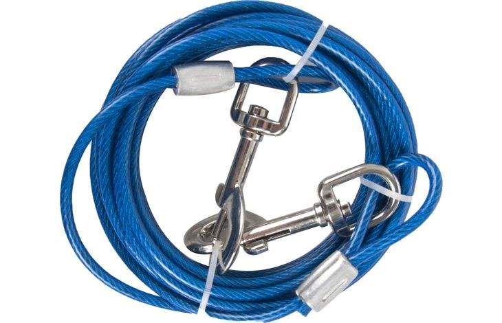 Flamingo – Câble d'attache pour chien bleu (max 20 kg)