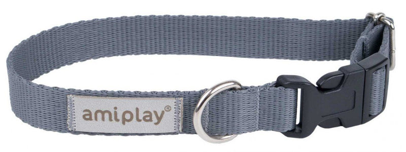 Amiplay – Collier chien taille XS gris