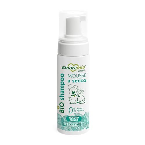 Amoremio – Shampoing mousse chien et chat musc blanc 200 ml