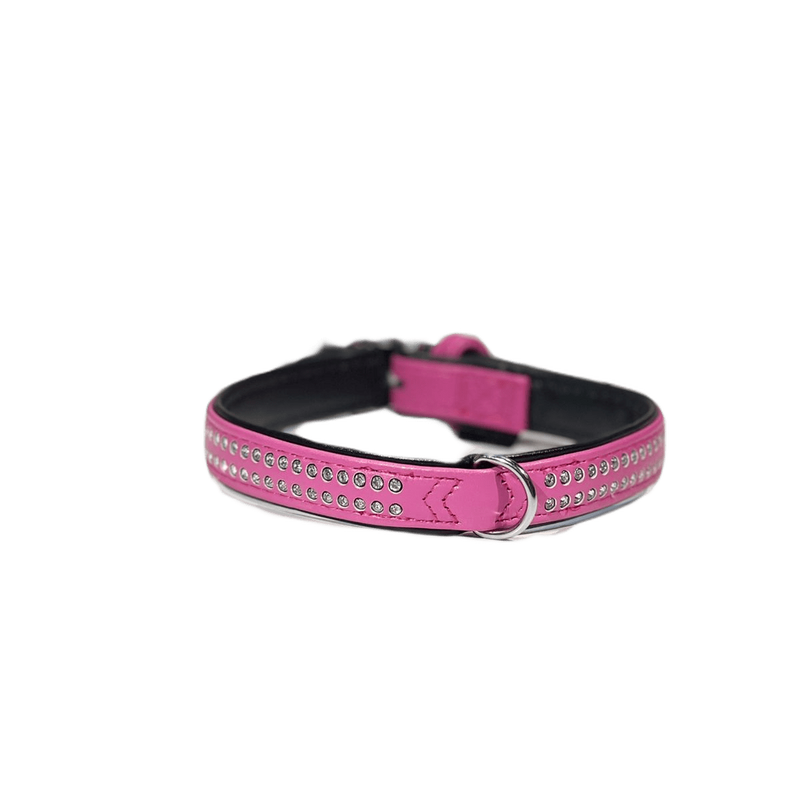 COLLIER REMBOURRÉ MONTE CARLO ROSE TAILLE M 50-22CM