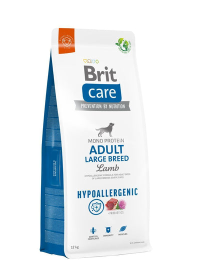 Brit Care Hypoallergenic Adult Large Breed – Croquettes chien agneau 12 kg – La Passion Canine Maroc