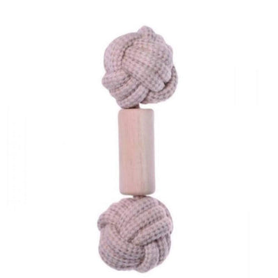 Jouet de bois avec corde pour chiens