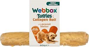 Webbox Tuffies – Rouleau au collagène beurre de cacahuète pour chien 60 g – La Passion Canine Maroc