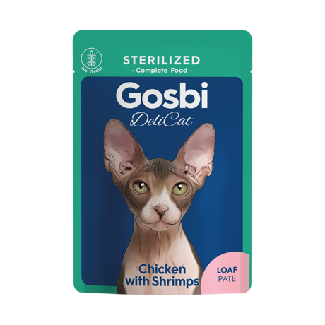 Gosbi Adult Delicate Sterilised Chicken With Shrimps 70g