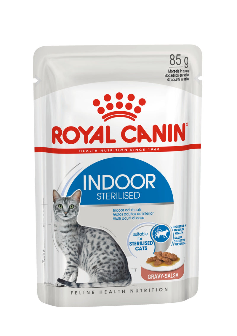 Royal Canin Indoor Sterilised – Pâtée chat d'intérieur stérilisé en sauce 85 g