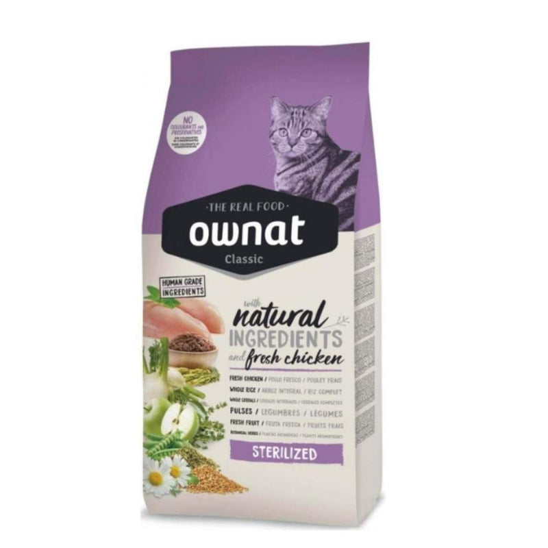 Ownat Classic Sterilized – Croquettes chat stérilisé 1,5 kg