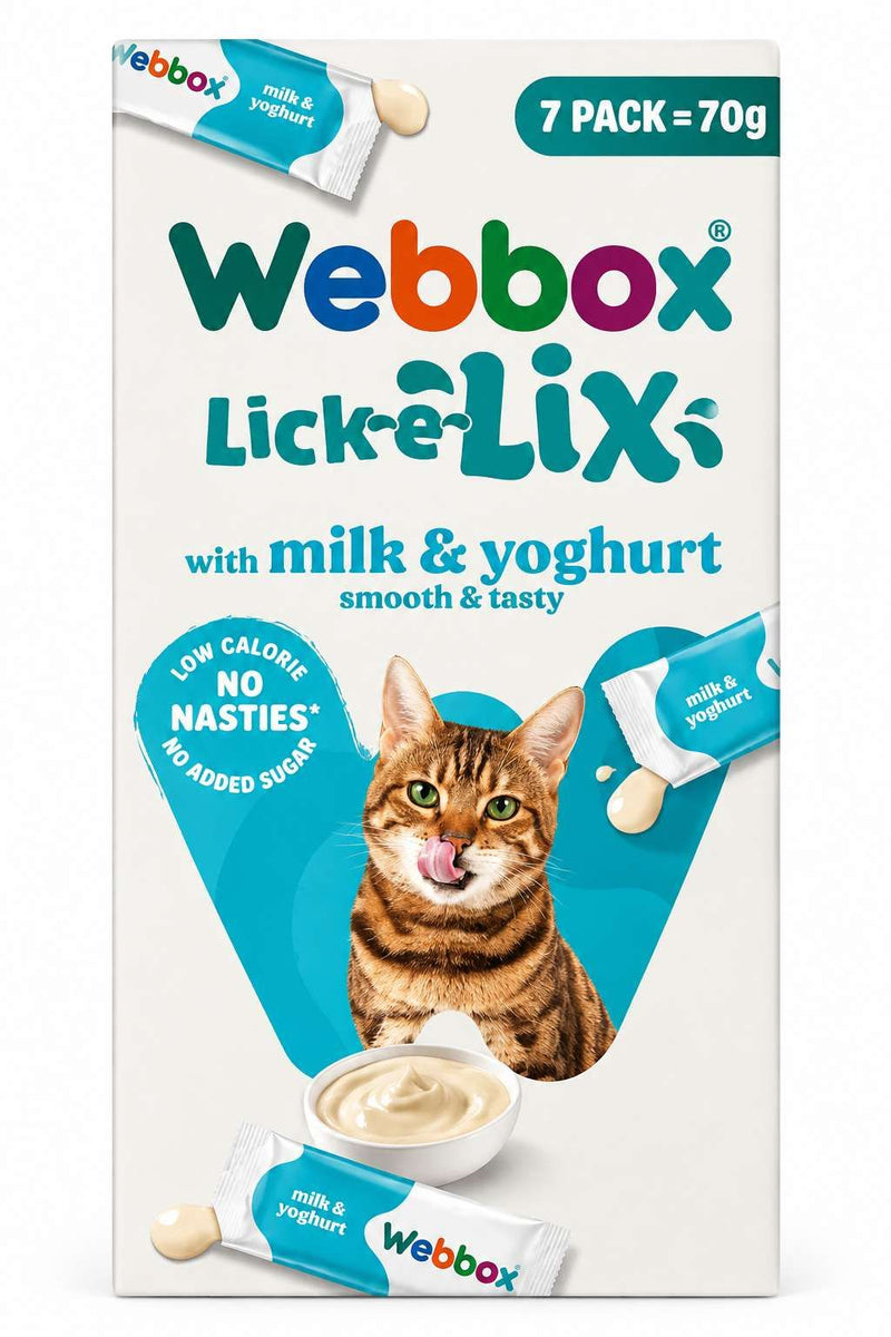 Webbox Lick-e-Lix – Friandises chat lait et yaourt 7 x 10 g