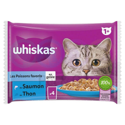 Sachets en Sauce au Saumon & Thon pour Chat 4x85g whiskas
