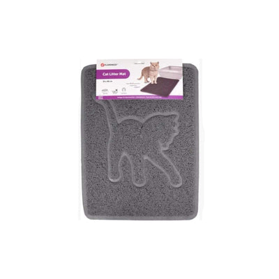 TAPIS POUR BAC A LITIERE COULEUR GRIS 35X48CM