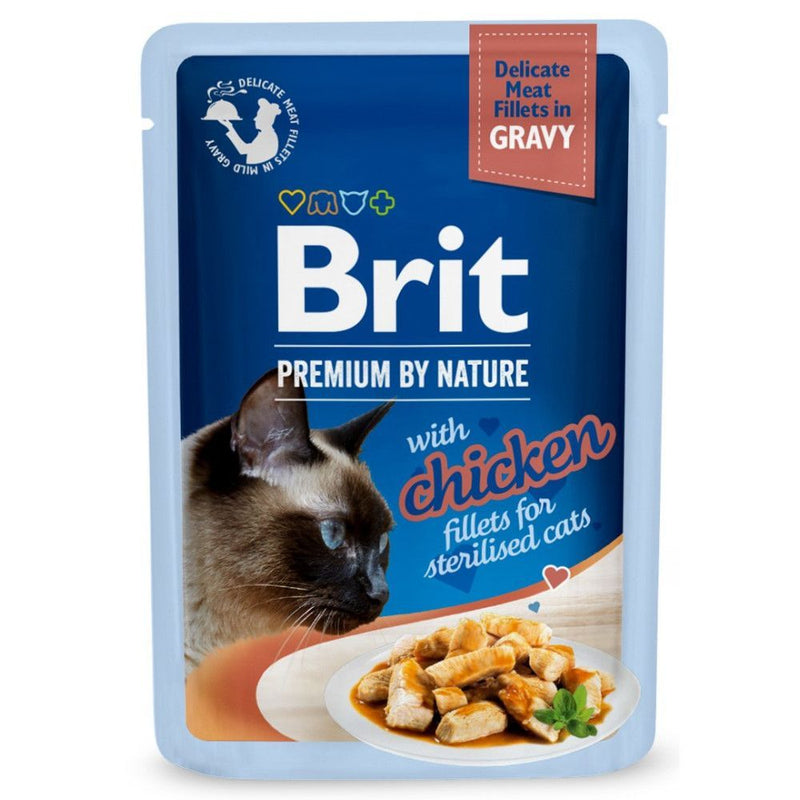 Brit Premium by Nature – Filets de poulet chat stérilisé 85 g