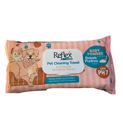 Lingettes nettoyantes chien et chat parfum talc (baby powder) x50 – La Passion Canine Maroc