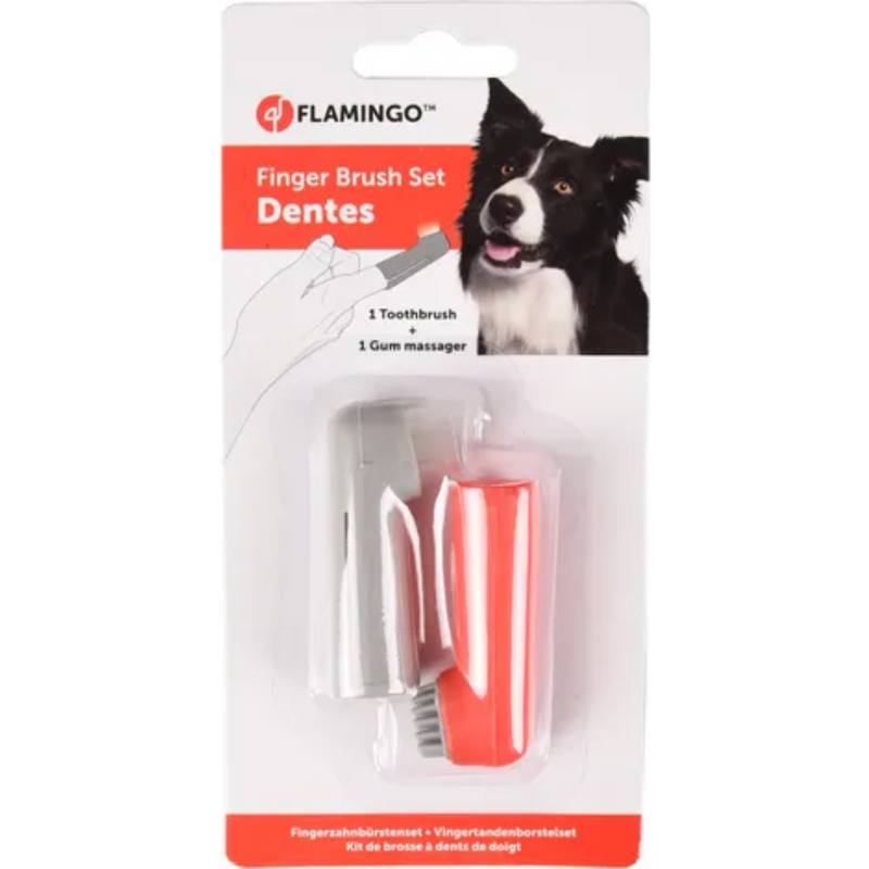 Brosse à dents doigtier pour chien et chat