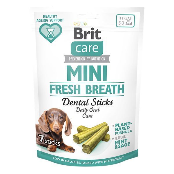Brit Care Dog Snack Breath – Friandises chien menthe et sauge 120 g