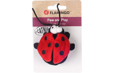 Flamingo Zingu – Jouet coccinelle pour chat rouge – La Passion Canine Maroc